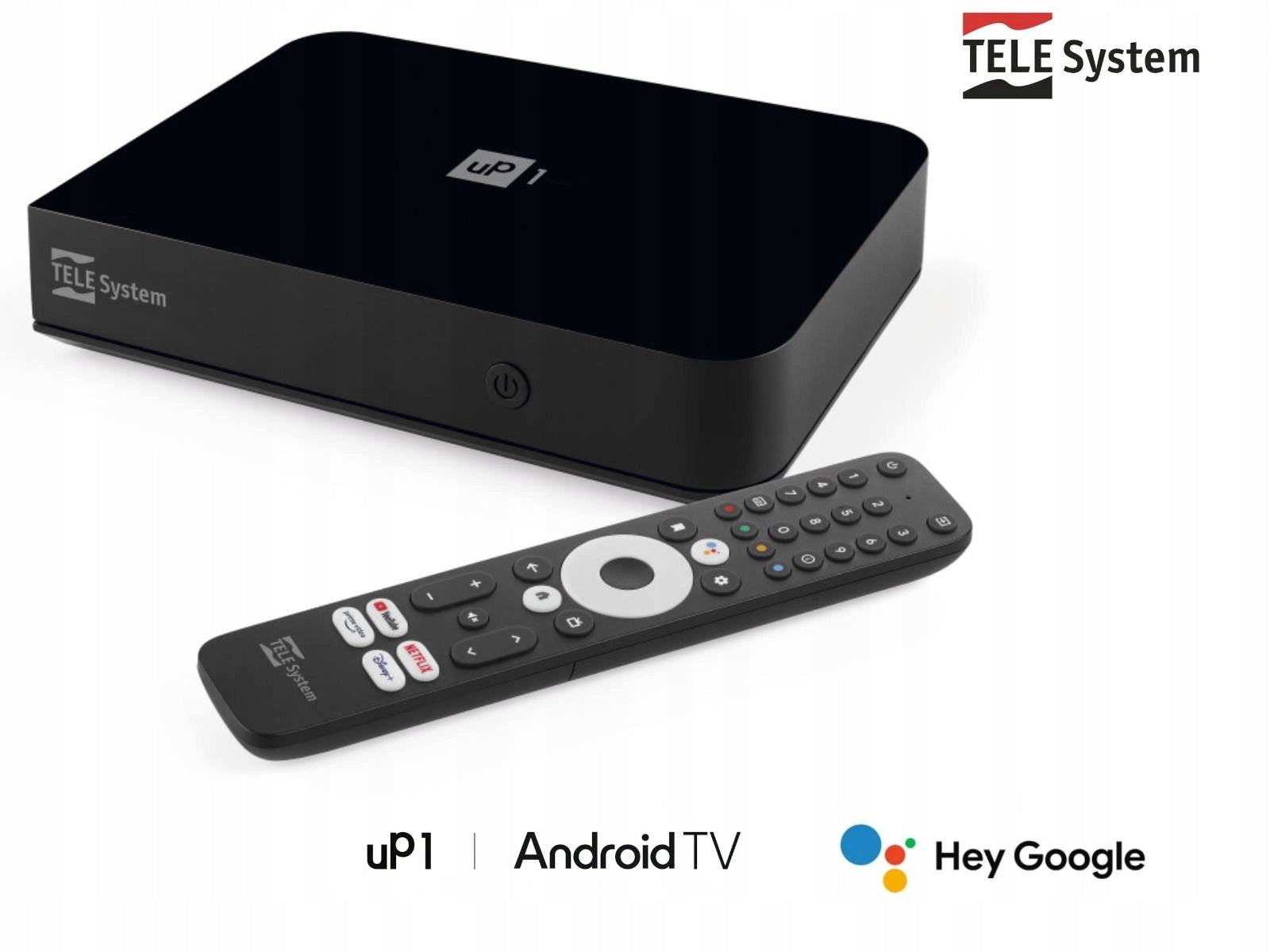 DVB-T2 TELE System Box UP1 4K Android TV Remote Control BT Google Assistant