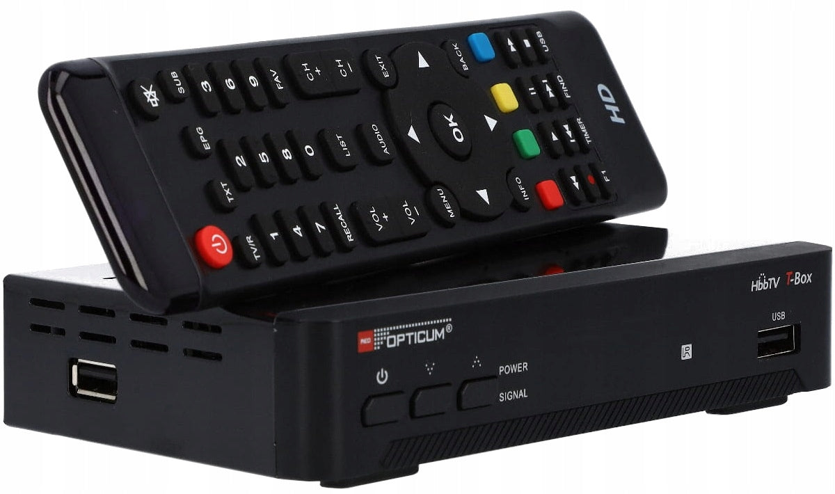 DVB-T2 ground tuner with HBBTV T-BOX Opticum HEVC