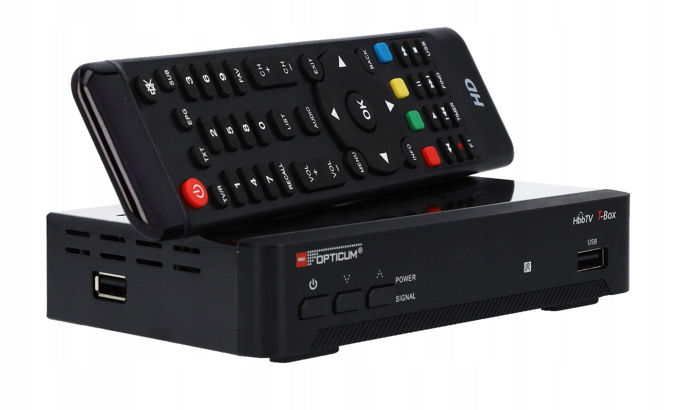 DVB-T2 přijímač Opticum HbbTV T-Box H.265