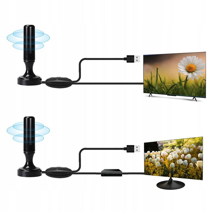 DVBT2 TV FHD 4K MUX-8 LTE ACTIVE ROOM ANTENNA MAGNET AMPLIFIER 5mF/IEC Brand Kopier