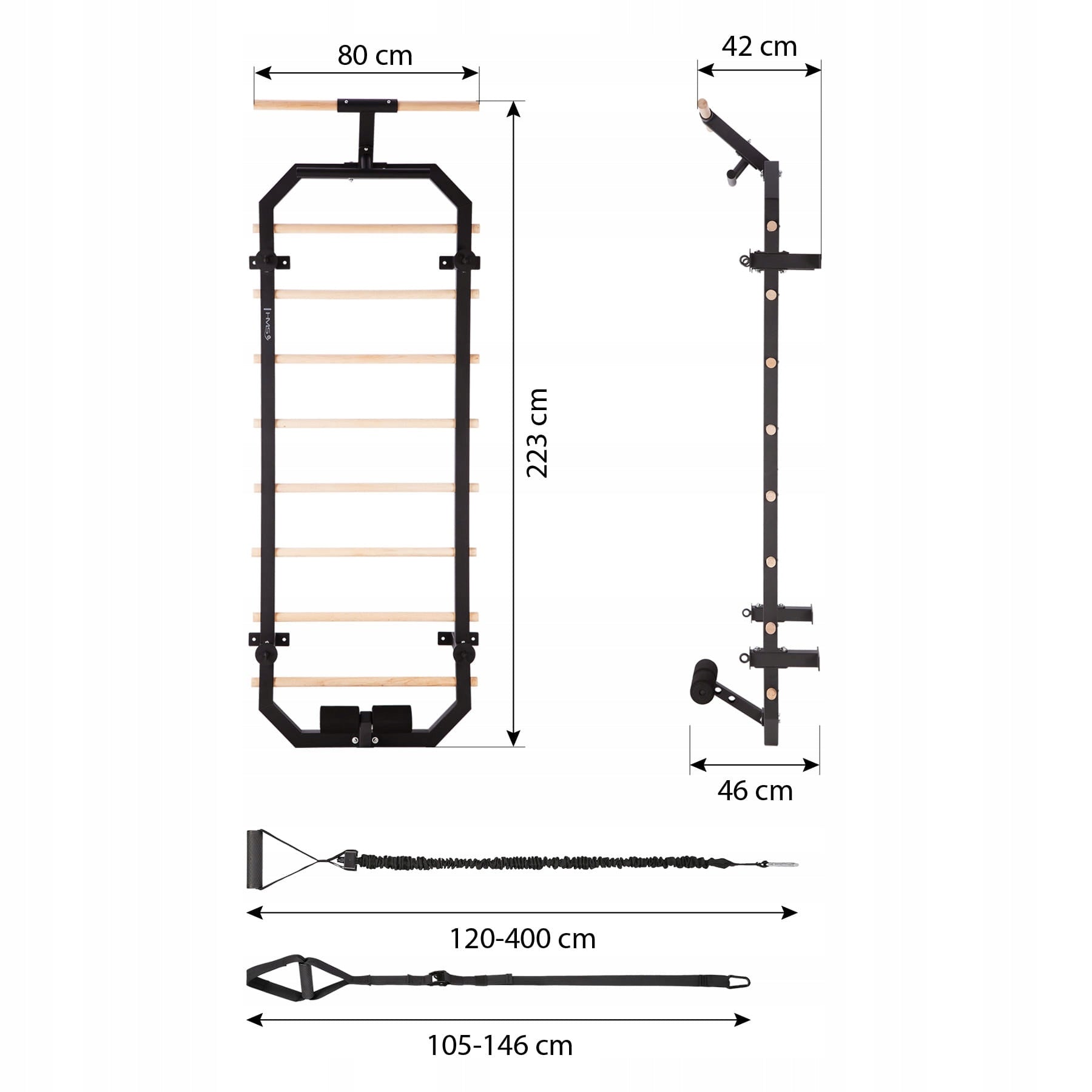 DW2708 MULTIFUNCTIONAL GYMNASTIC LADDER HMS Brand HMS