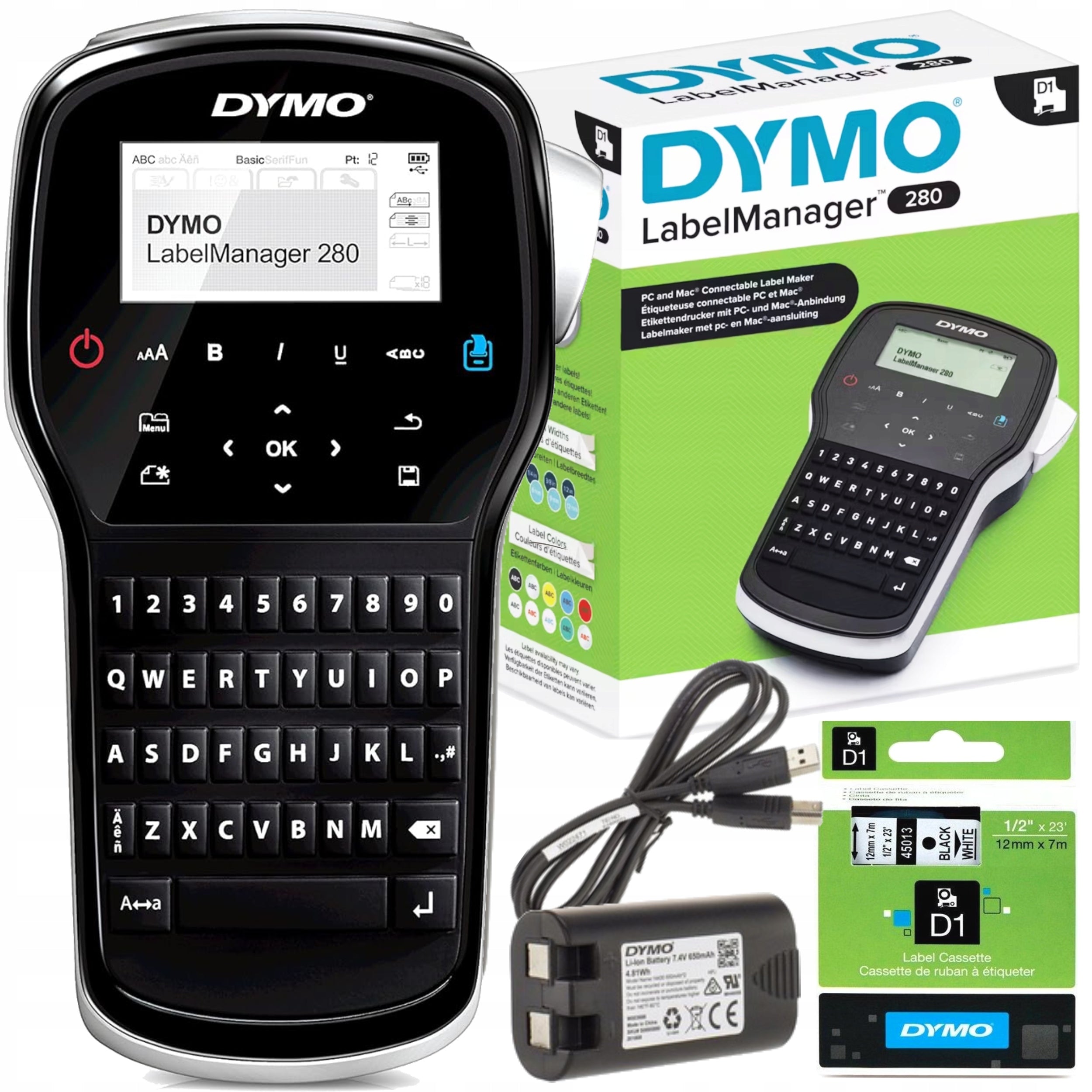 DYMO LabelManager LM280 to 12mm PC Printer: USB Wireless Labeller