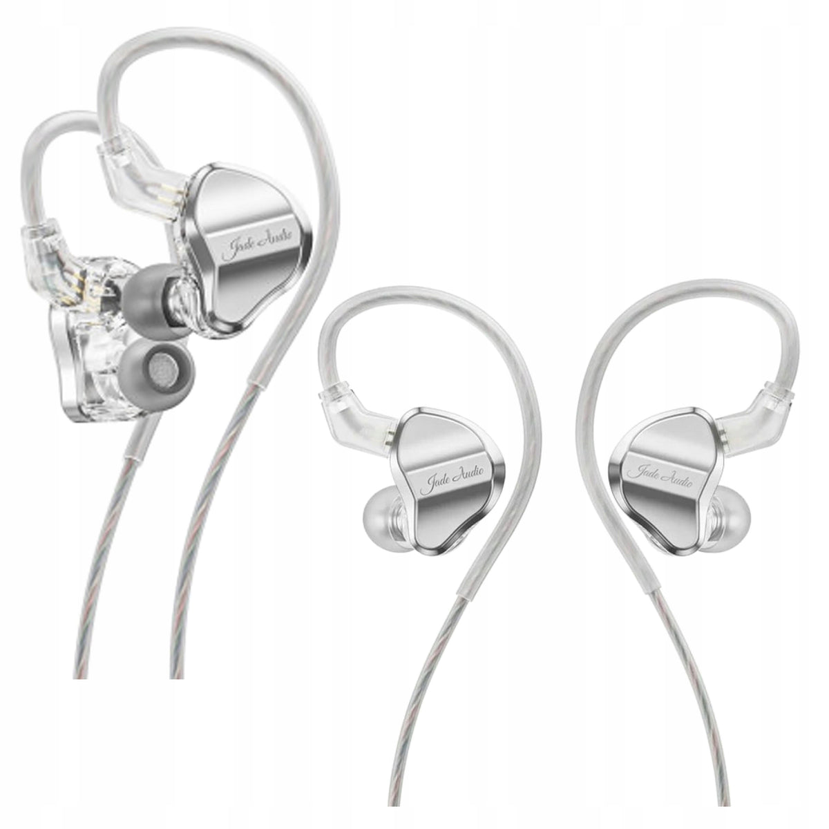 DYNAMIC WIRED IN-EAR HEADPHONES IEM FiiO JD1 SILVER CABLE 120cm