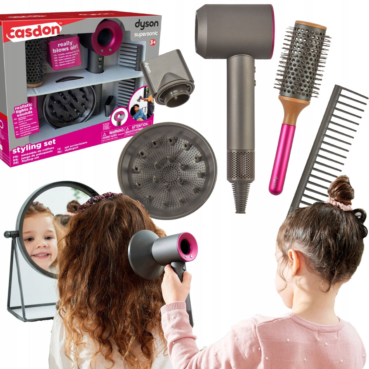 DYSON HAIRDRYER SET FOR GIRLS + ACCESSORIES CASDON