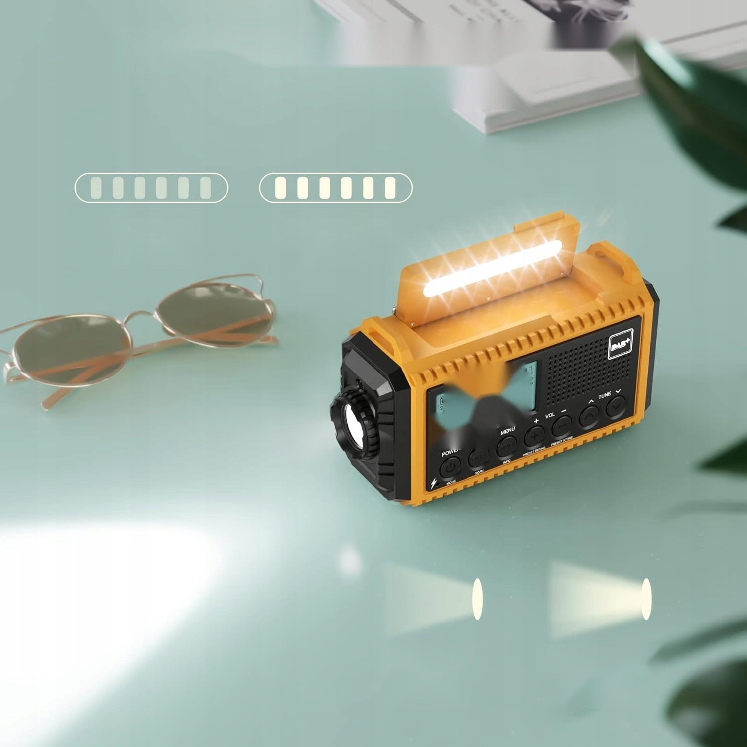 Dab Portable fm with Crank Charging Flashlight for Camping Manufacturer code 5908107475637