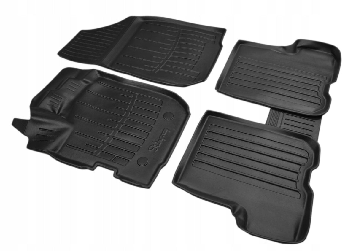 Dacia Sandero Stepway II 12-20r. / 5 el. - Rubber mats, 3D troughs, Additional information unscented channel ties included with tunnel cover