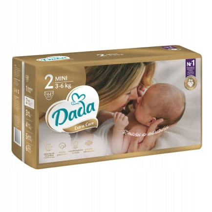 Dada Disposable diapers Extra Care 2 MINI 3-6 kg 4x 44 pcs Brand Dada