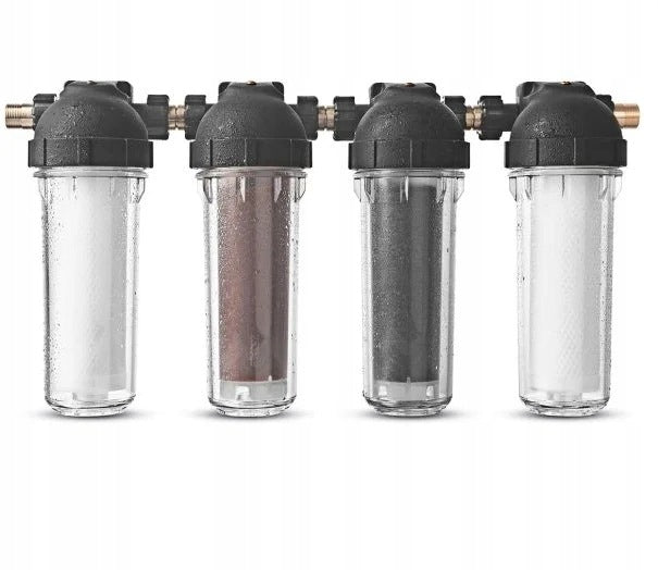 Dafi Filter set with housings 2x polypropylene + ion exchange + carbon