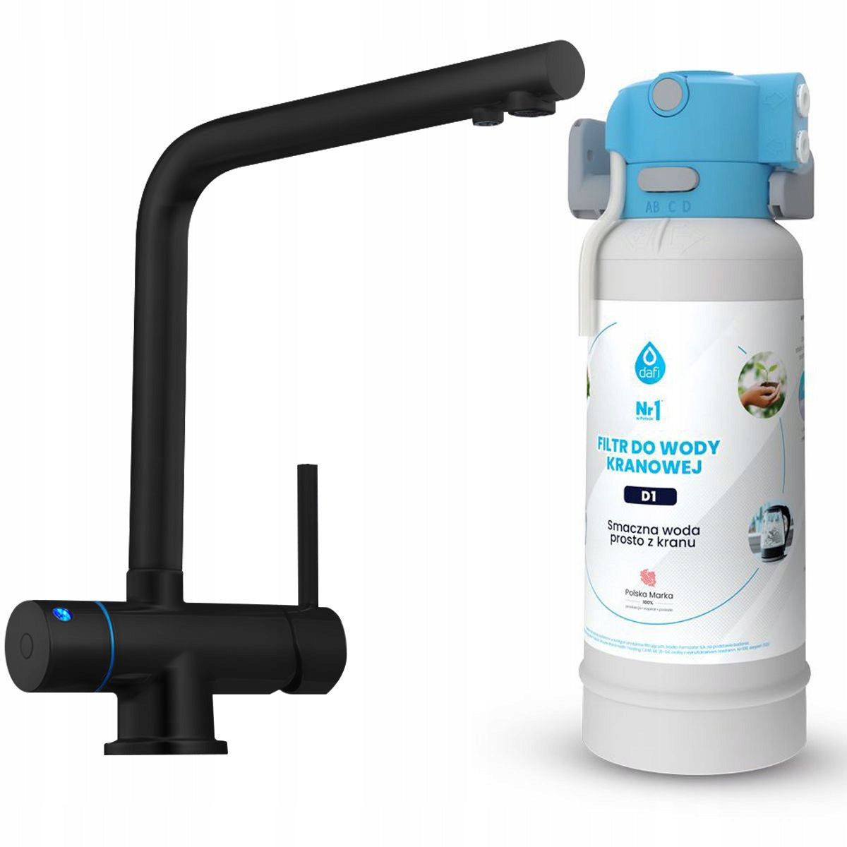 Dafi Flow Comfort D-1 filter system with HERO three-way battery (black)