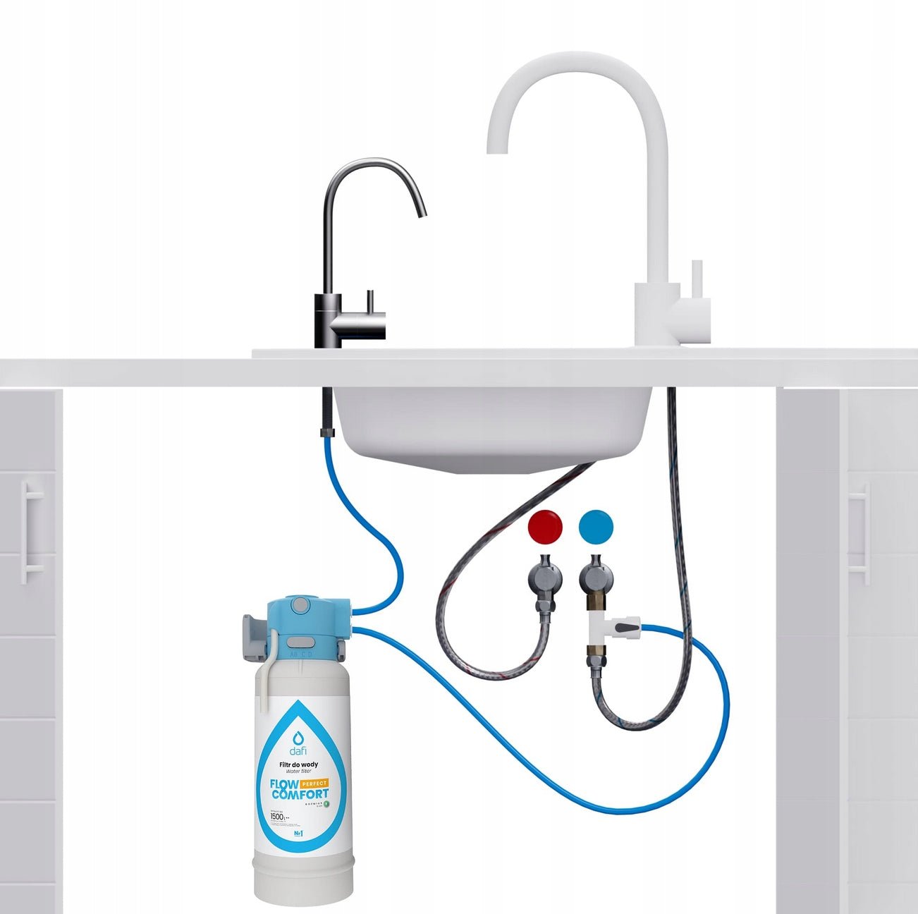 Dafi Flow Comfort filter system with Alto chrome single-way battery 1 pc Manufacturer code POZ03420