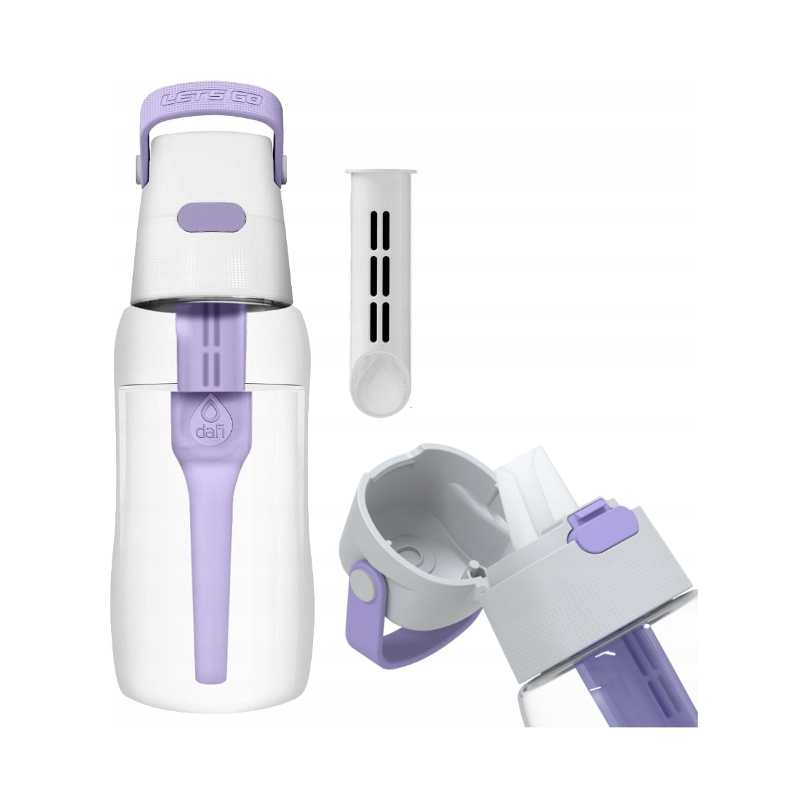 Dafi Lavender filter bottle with cartridge 0,5 l Model Solid