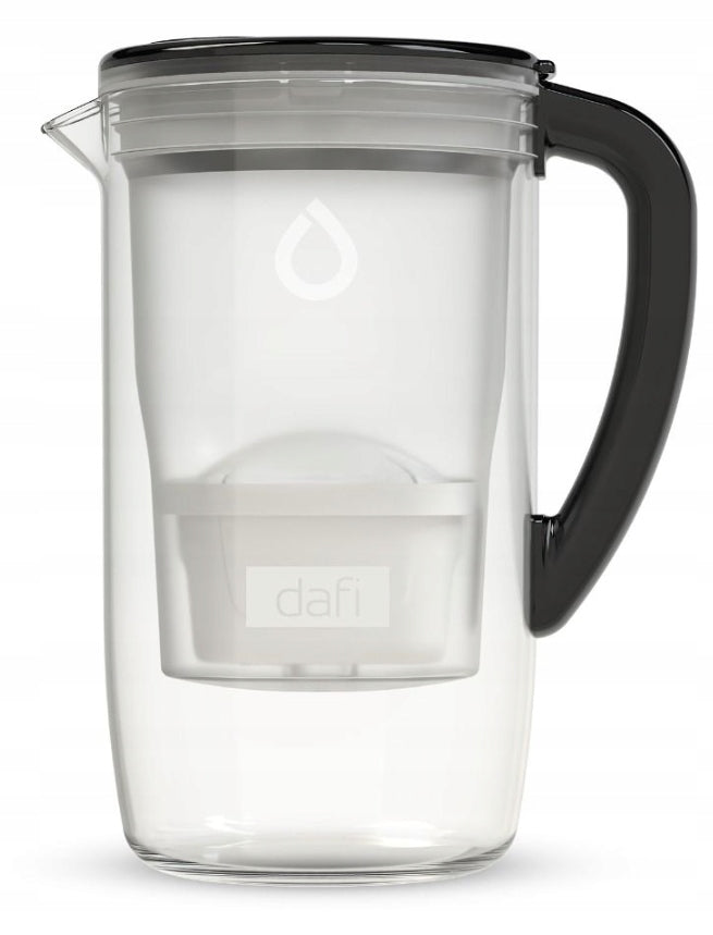 Dafi Prisma LED filter jug glass black + UNIMAX cartridge 1 piece