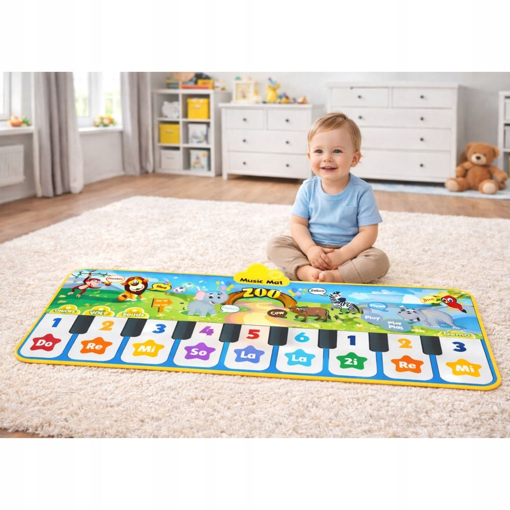 Dance Mat Interactive Piano Animals Zoo 10 Melodies 126 cm Kid's age 12＋ months