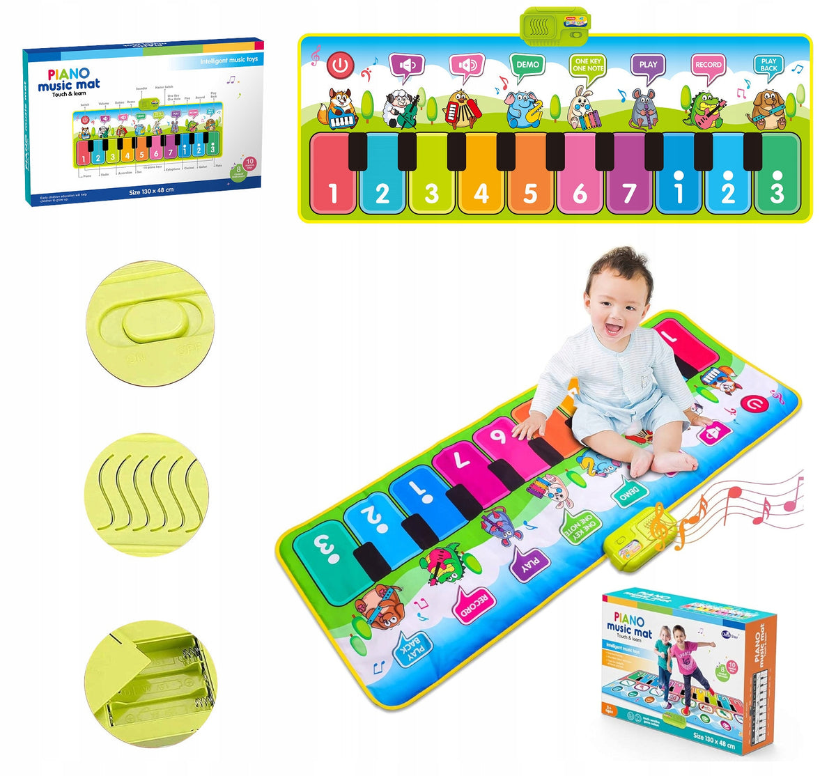 Dance Mat Musical Educational Piano For Children Sounds Instruments Brand DK