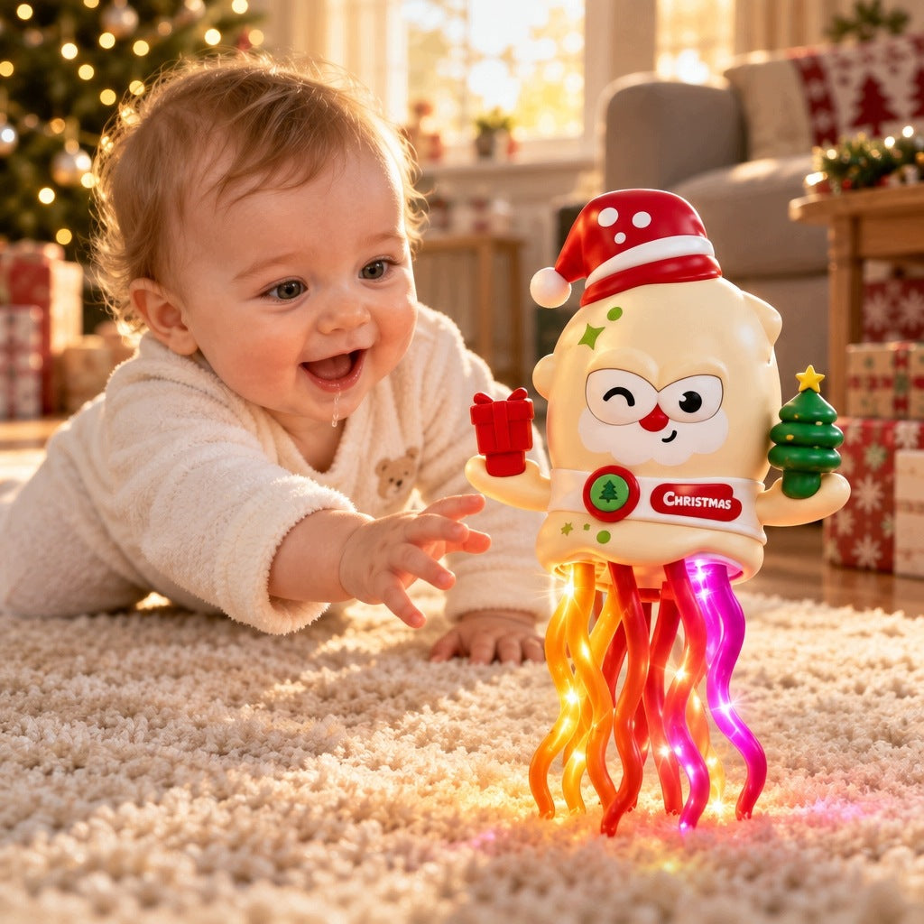 Dancing Octopus Christmas Electric LED Rides Santa Claus Gift 2+ Packaging status original