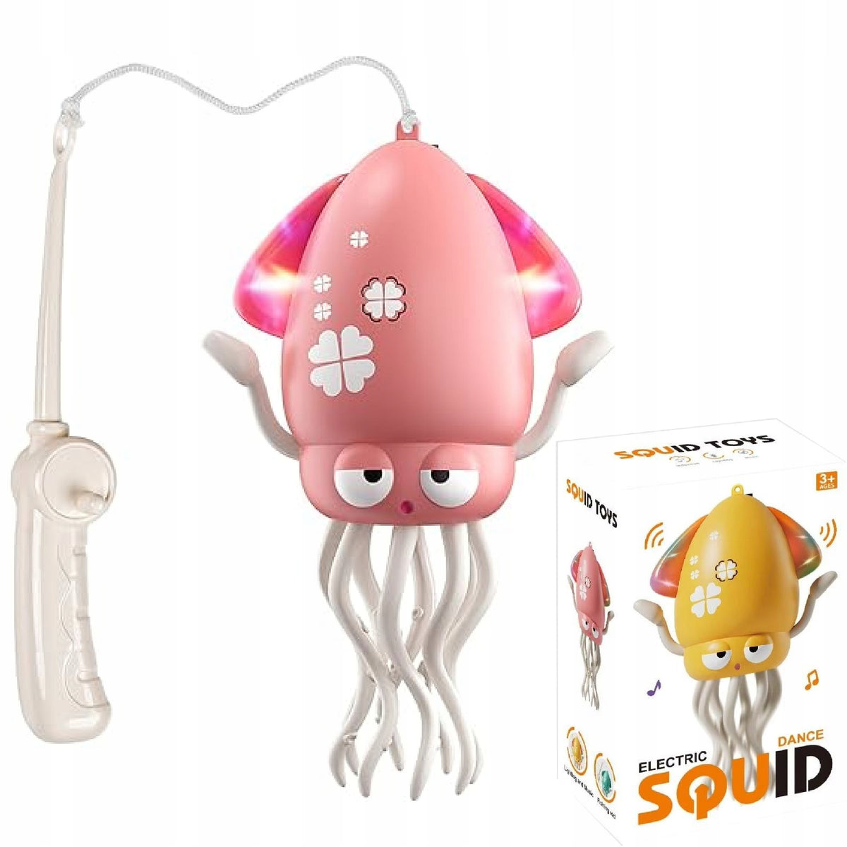 Dancing Octopus for Kids USB Interactive Toy with Music LED Fishing Rod