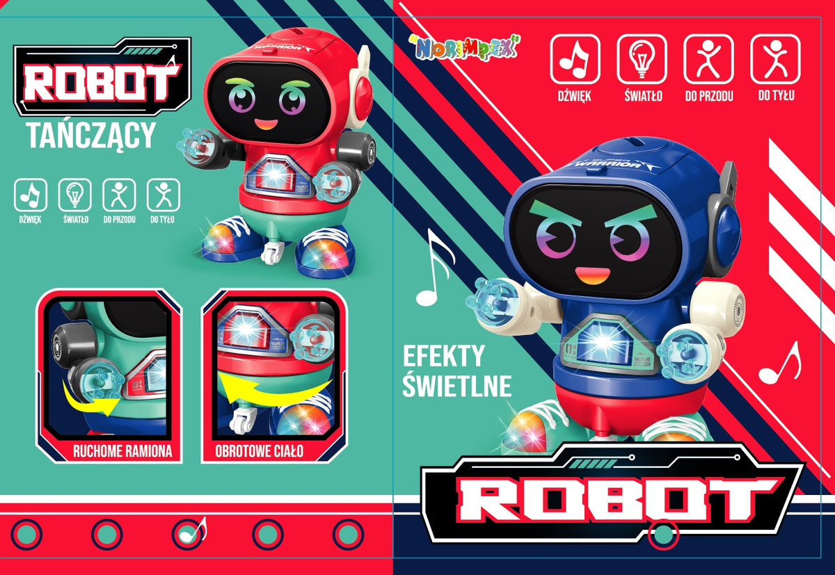 Dancing Robot Cheerful Robot Dance Light Effects Brand NORIMPEX