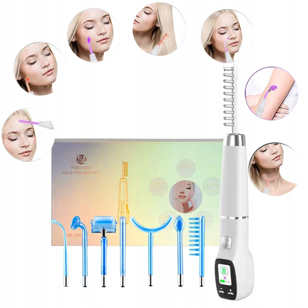 Darsonval Ozonizer 7in1 - Skin Cleansing 7 Glass Electrodes 3 Colors