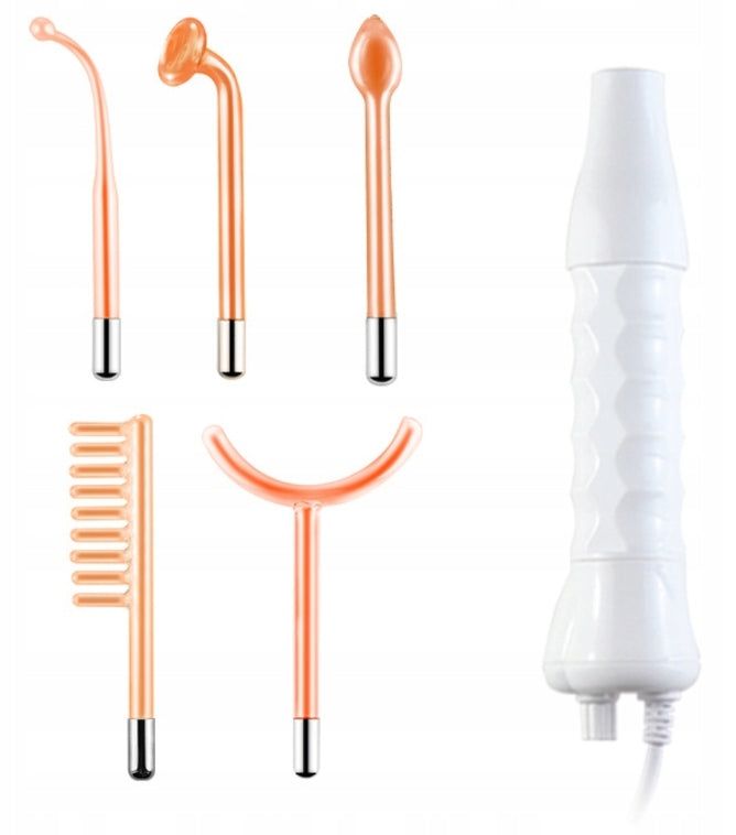 Darsonval derma wand for massage and facial care of body hair 4 tips