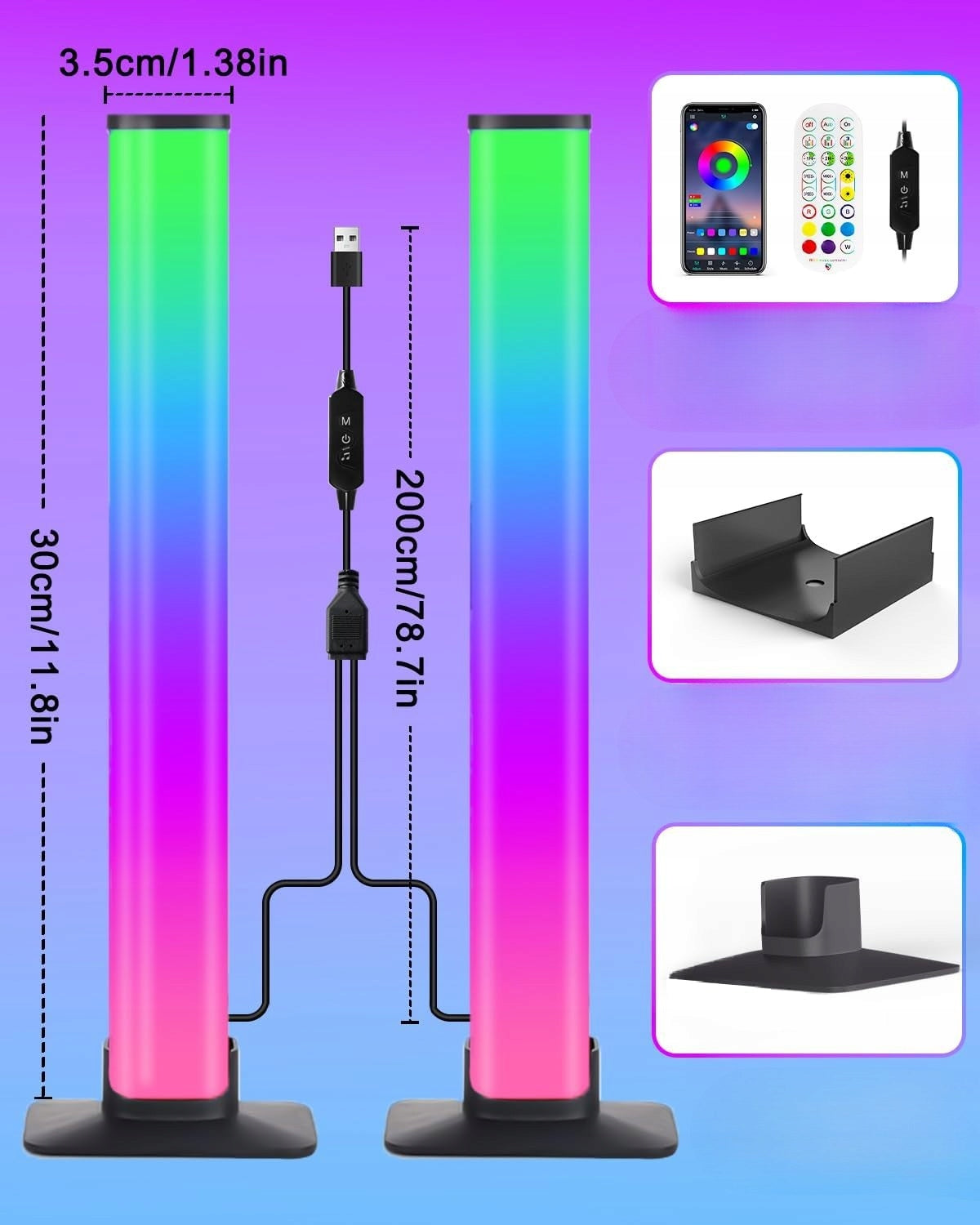 Daymeet LED RGB TV Backlight 32-85" Bluetooth, Music Sync, Remote Control Brand no brand