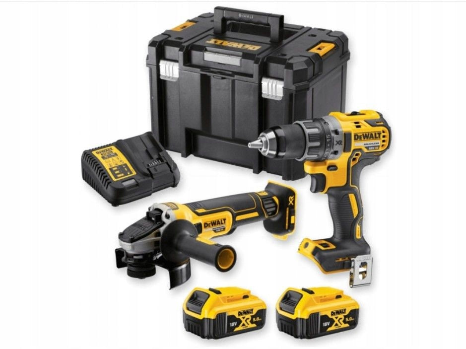 DeWalt DCK2020P2T-QW Screwdriver DCD791 + Grinder DCG405 18V +2x AKU 5,0Ah