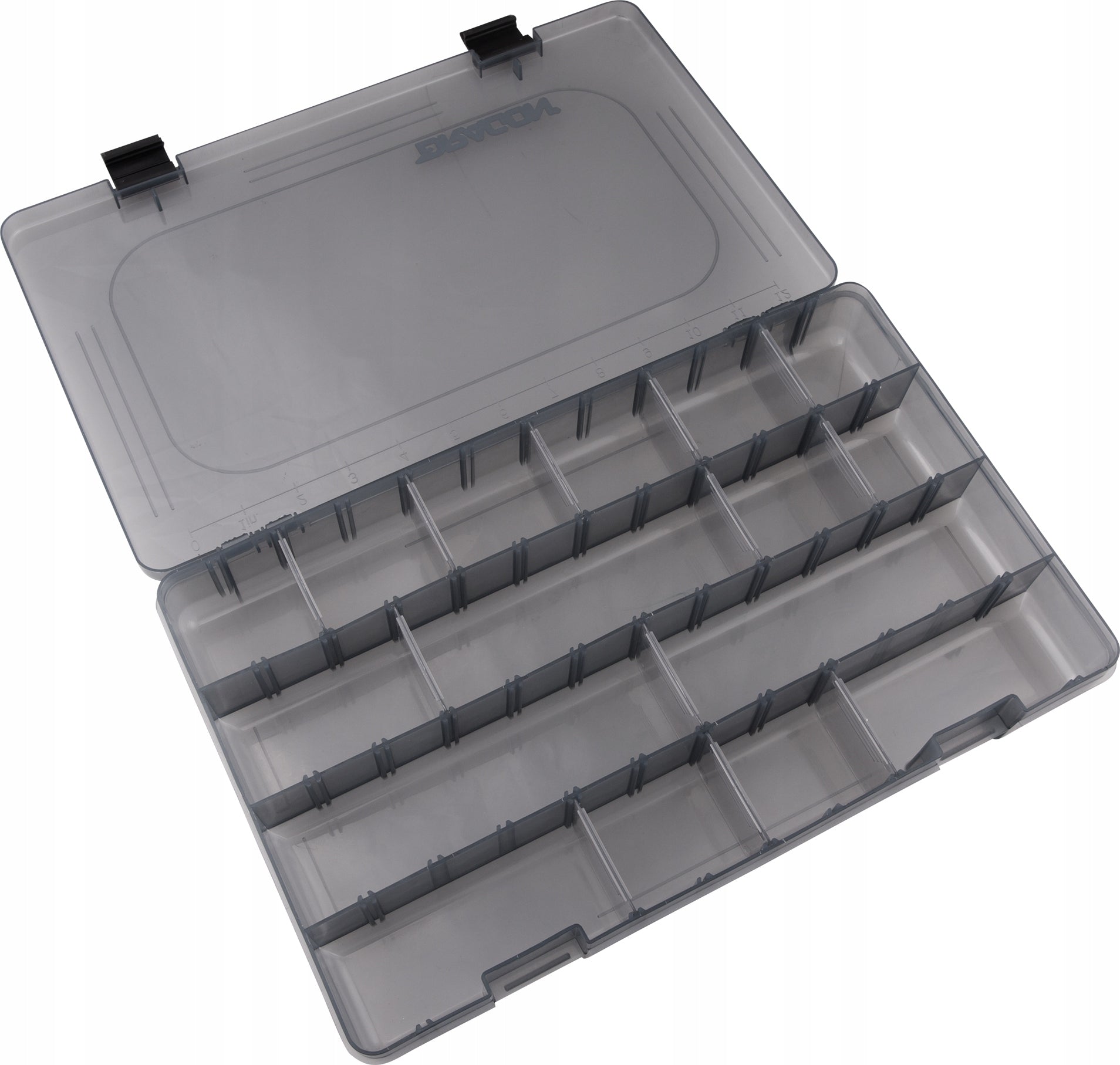 Decent Box for artificial lures DRAGON M 27 x 18.5 x 4.5 cm gunsmoke Packaging status original