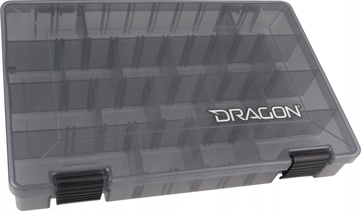 Decent Box for artificial lures DRAGON M 27 x 18.5 x 4.5 cm gunsmoke
