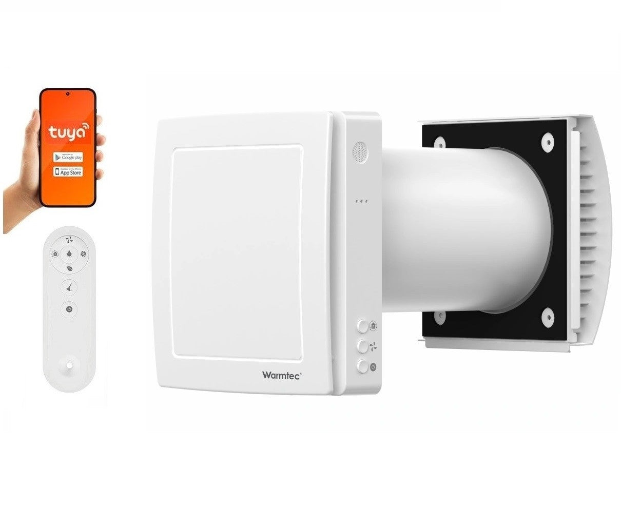 Decentralized wall recuperator 160 mm WiFi 60 m³/h remote control Warmtec RW470