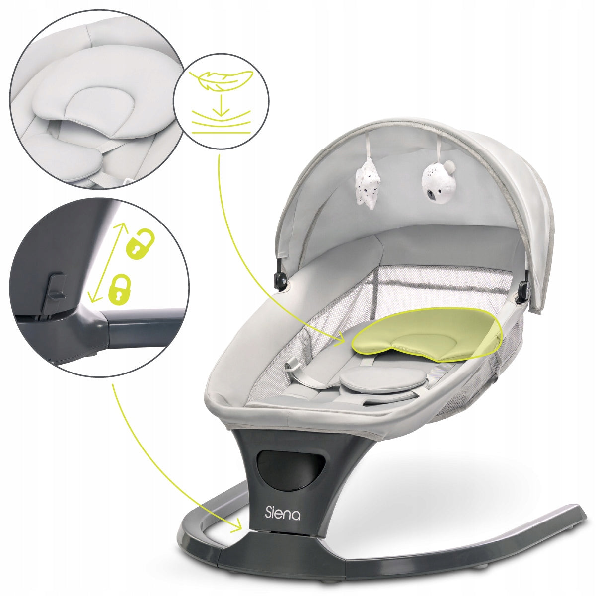 Deckchair Electric Rocker For Remote Control Bluetooth Melodies for Babies Manufacturer code 10090110001