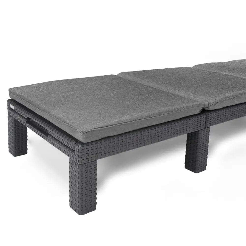 Deckchair Keter Daytona Deluxe plastic black Brand Keter