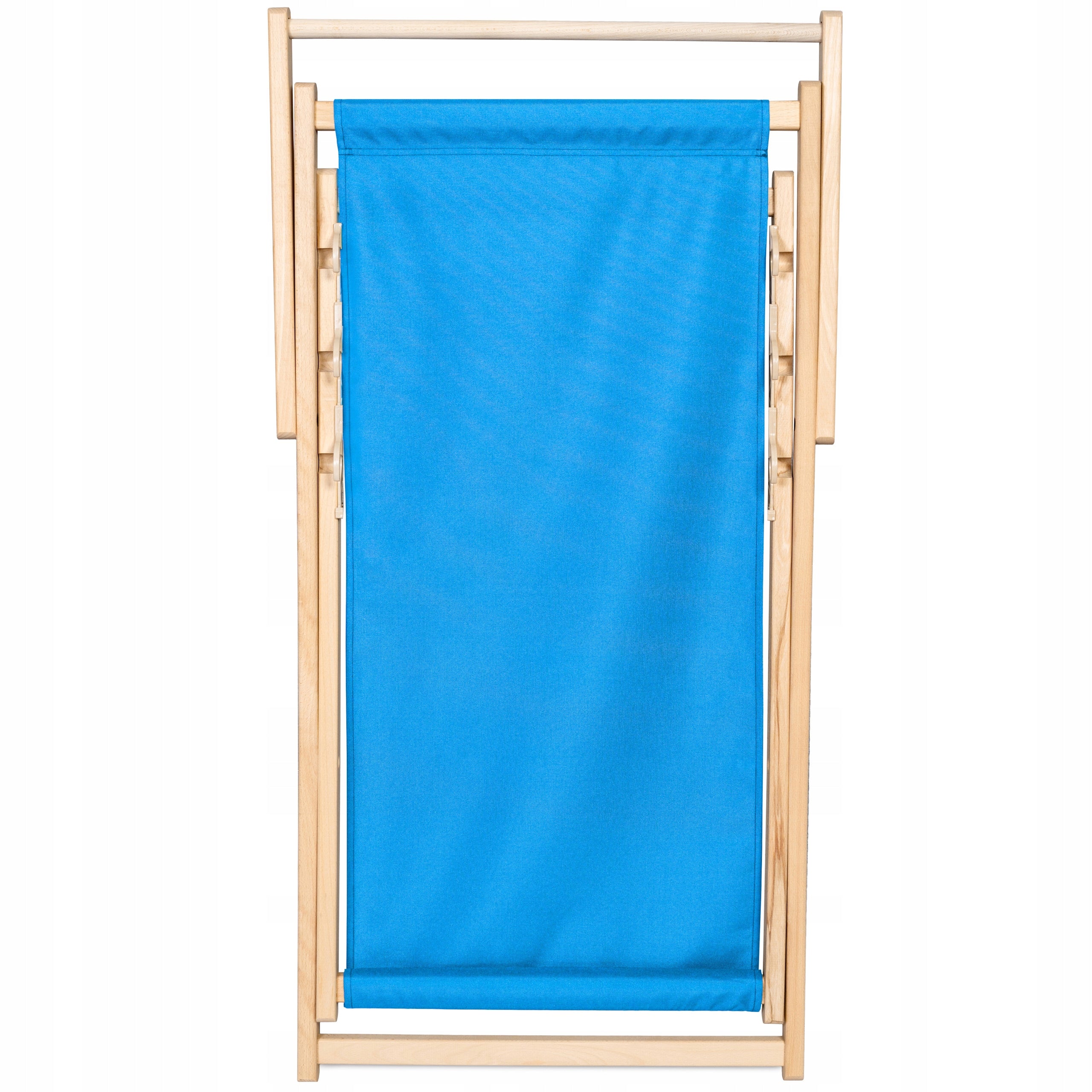 Deckchair WOODEN beach advertising THICK SLATS for balcony garden [BLUE] Length (longer side) 120 cm