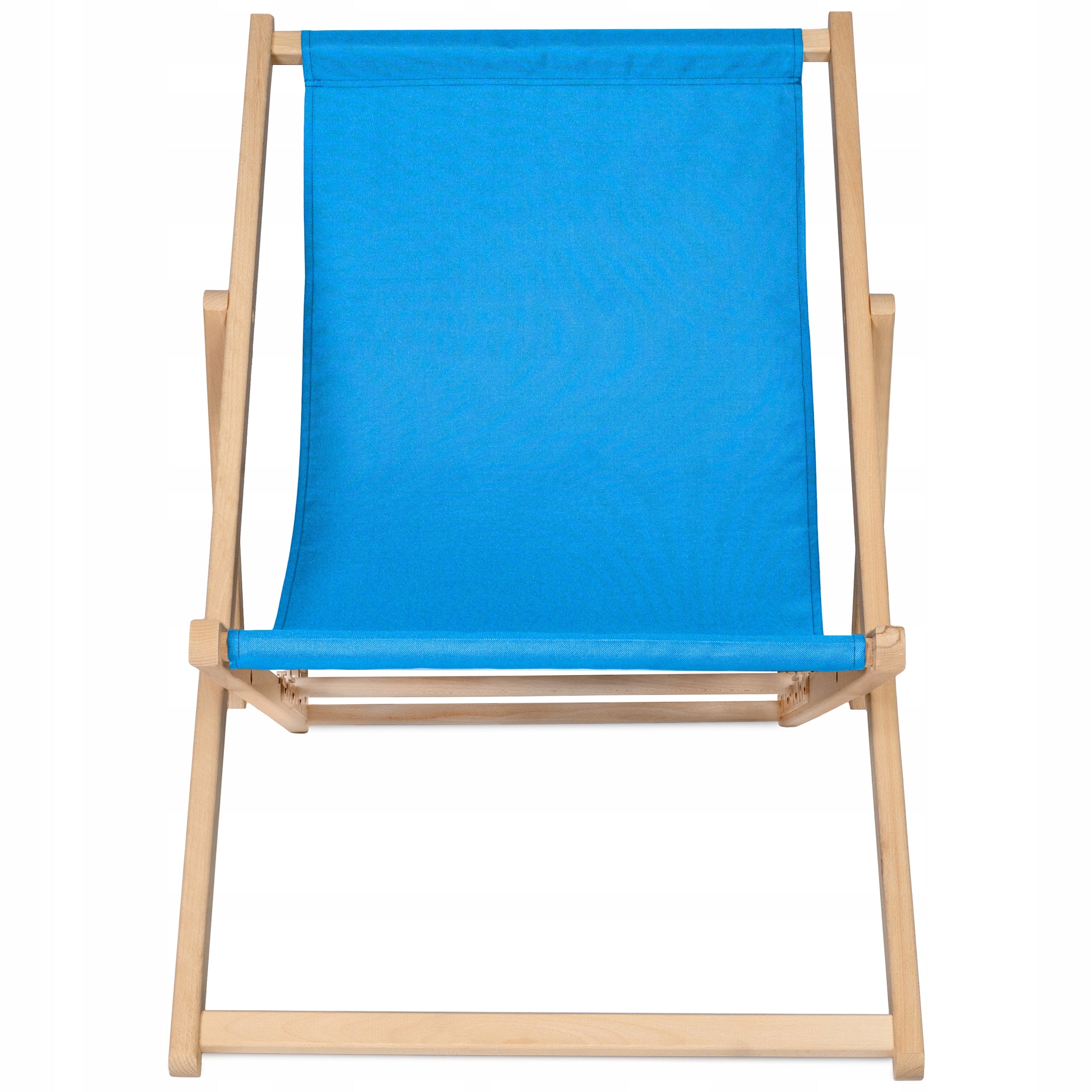 Deckchair WOODEN beach advertising THICK SLATS for balcony garden [BLUE] Manufacturer code niebieski