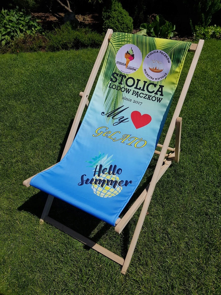 Deckchairs with Print +Design ADVERTISING Color multicolor