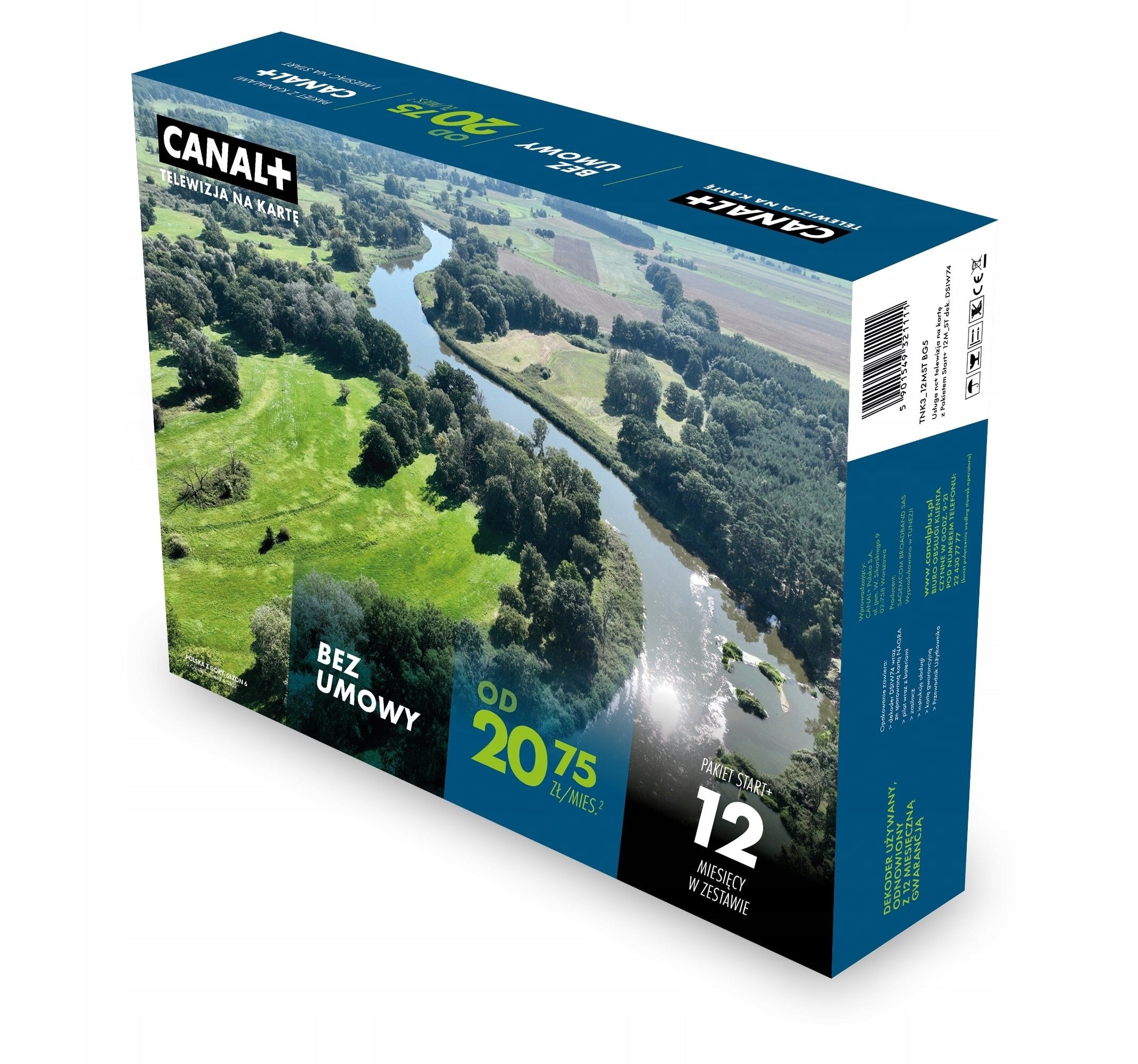 Decoder Canal+ TV to Card Without Contract 12 msc. decoder SAGECOM DSIW74