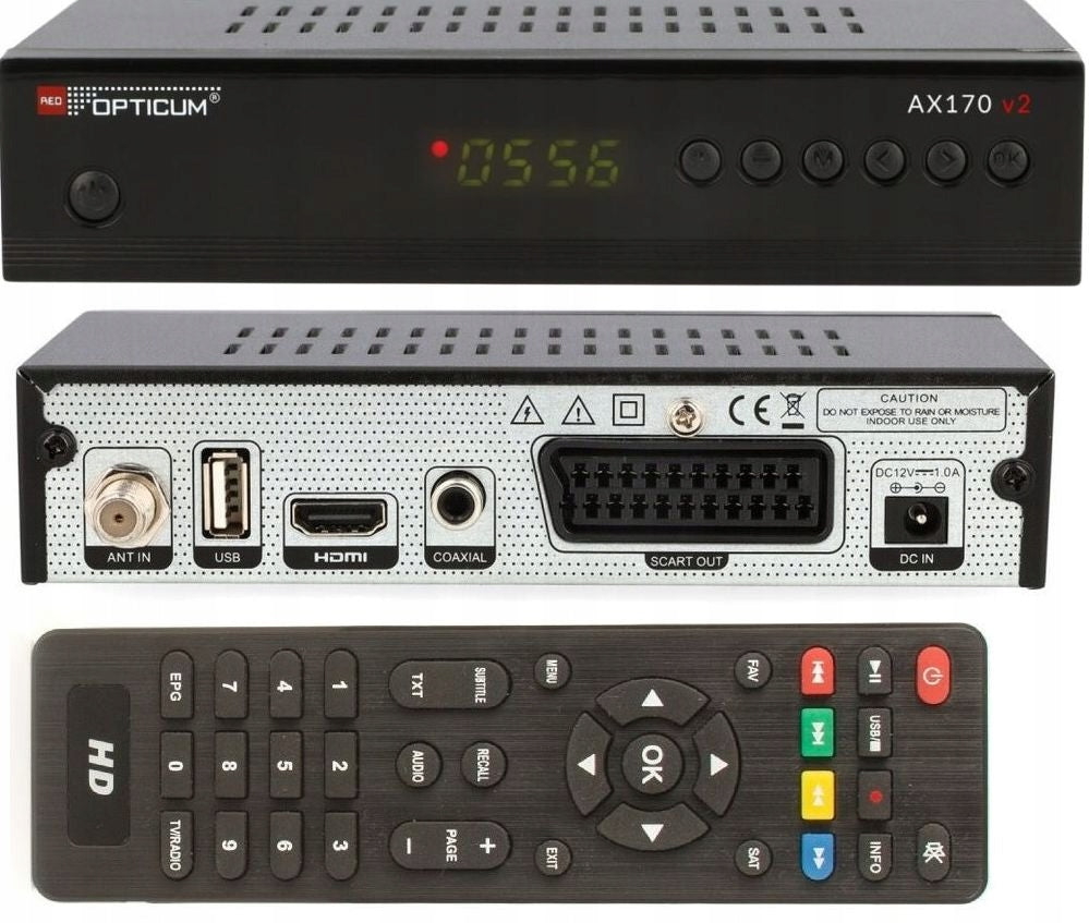 Decoder Satellite Tuner AX 170v2 OPTICUM FTA Astra HotBird Uncoded