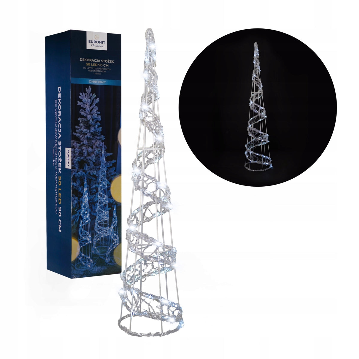 Decoration Cone 50 LED 90 cm for indoor and outdoor use cold b