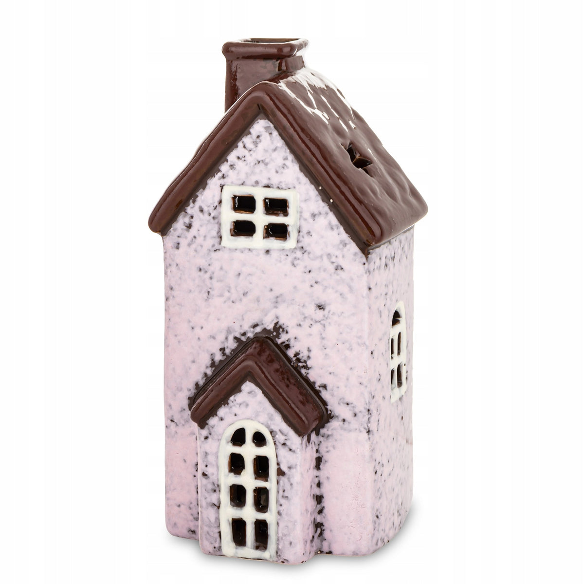 Decoration Cottage Led pink, brown, white stoneware 16x7,5x7