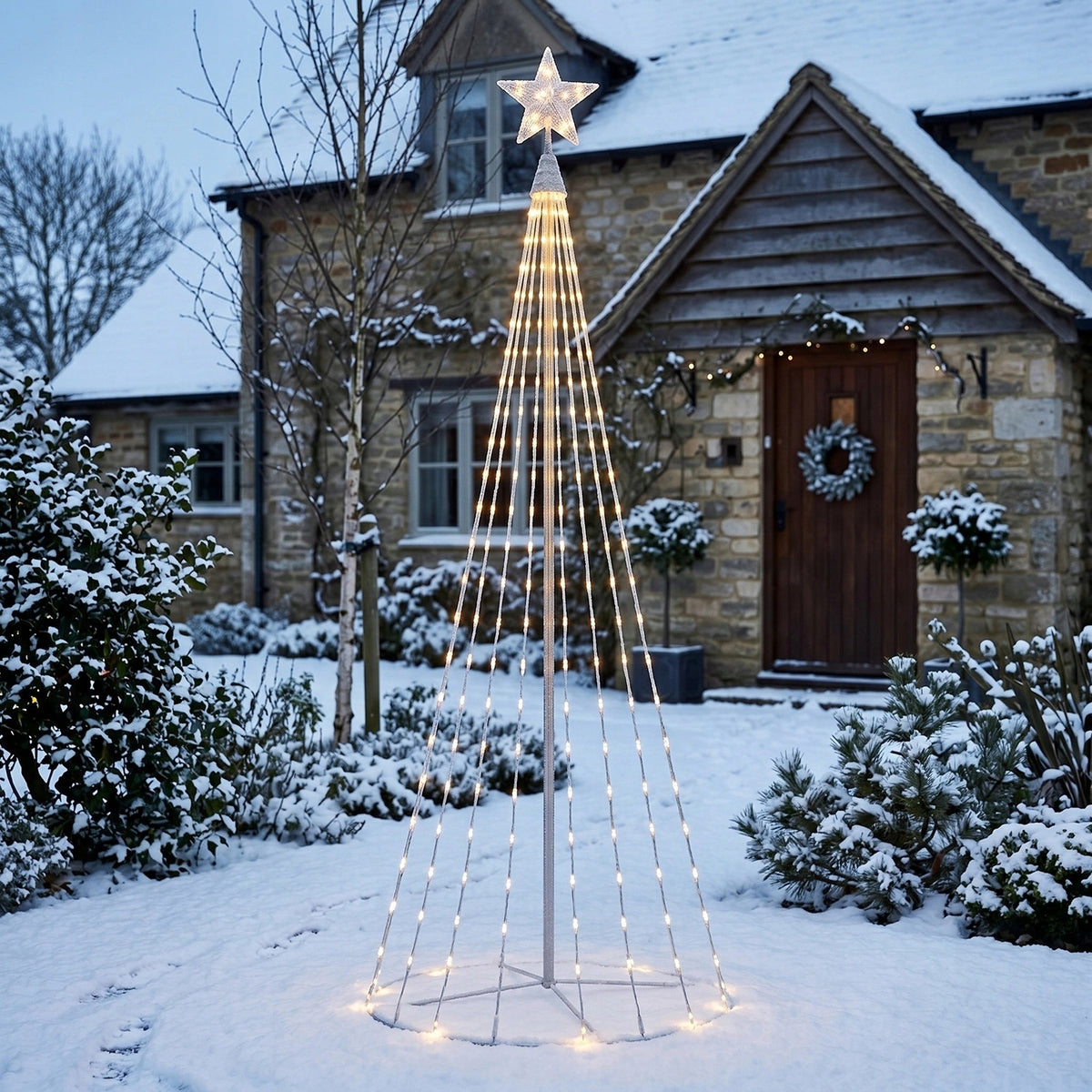 Decorative Christmas tree glowing 320 LED 180cm Christmas decoration warm white Packaging status original