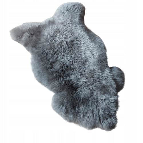 Decorative Leather Crafted Natural Sheepskin 120cm Grey