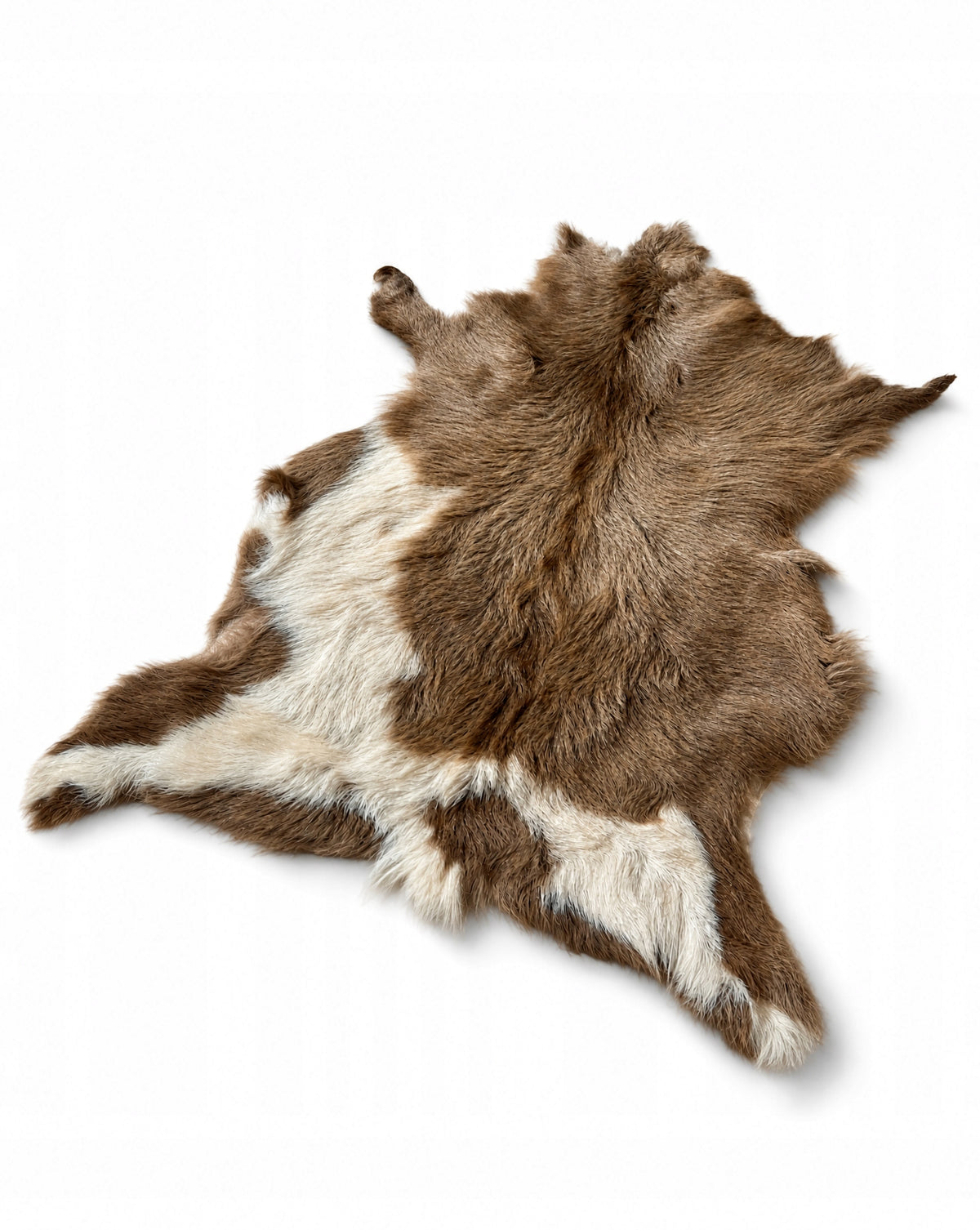 Decorative goatskin "Beige and white" XXL/100cm *NATURAL UNIQUE* Packaging status original