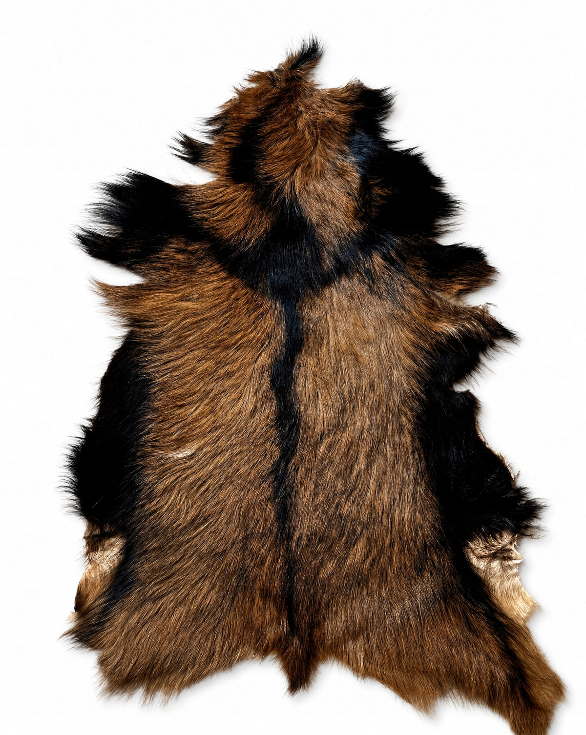 Decorative goatskin "Brown-black" XXL/100cm *NATURAL UNIQUE*