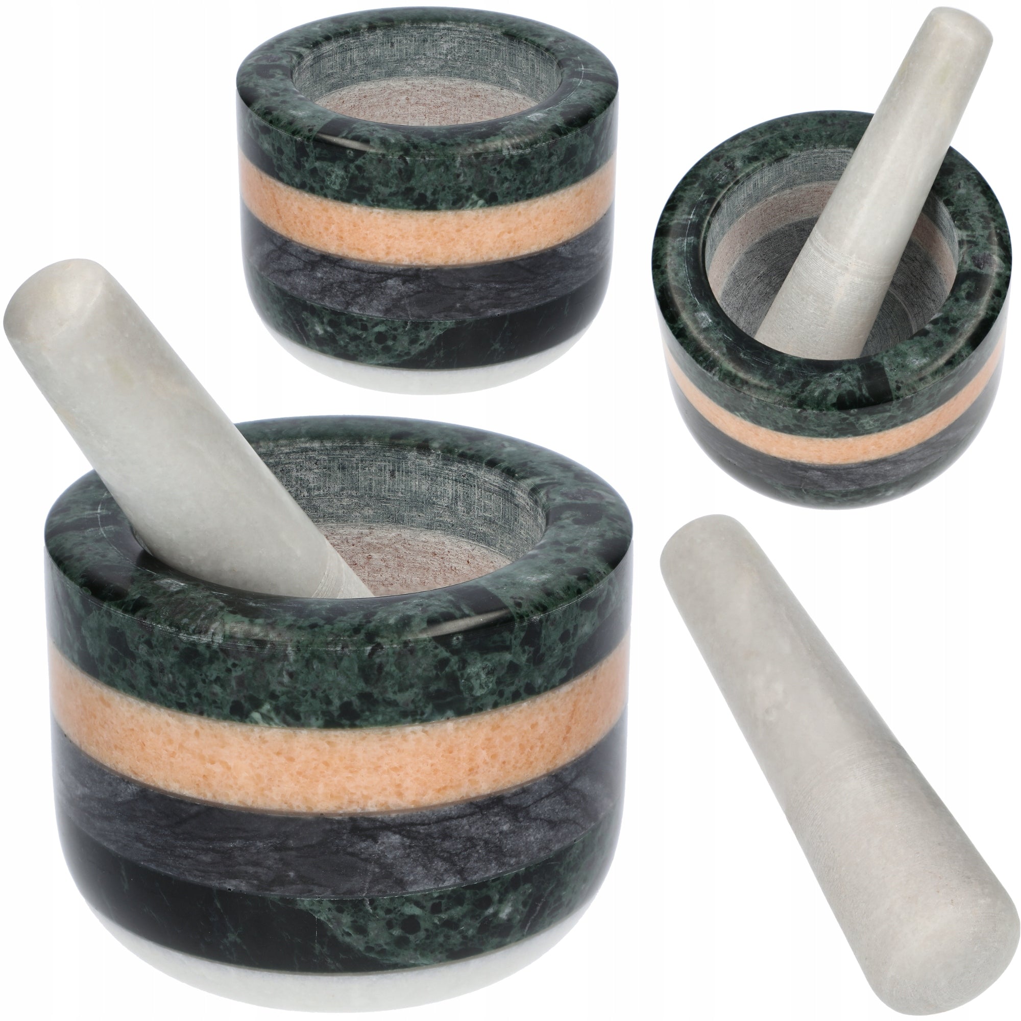 Decorative kitchen GRANITE stone mortar with a spice pestle