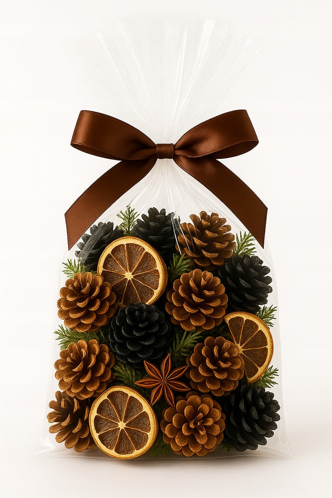 Decorative set "Forest elegance" - natural cones and dried additives