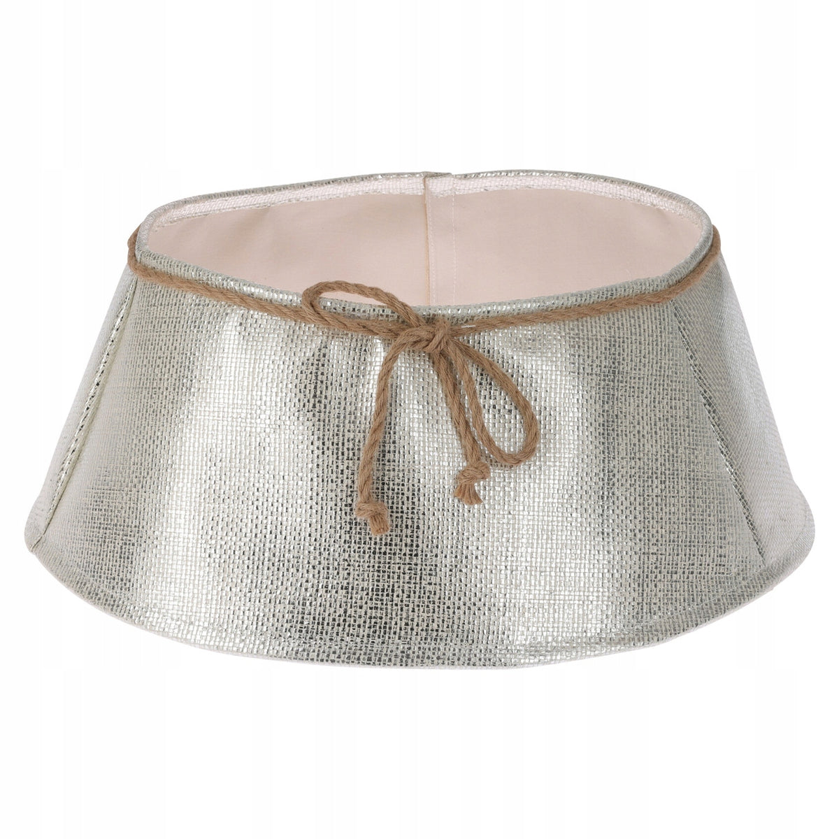 Decorative silver Christmas tree trunk cover 40-60xh25cm CHRISTMAS TREE SKIRT LARGE