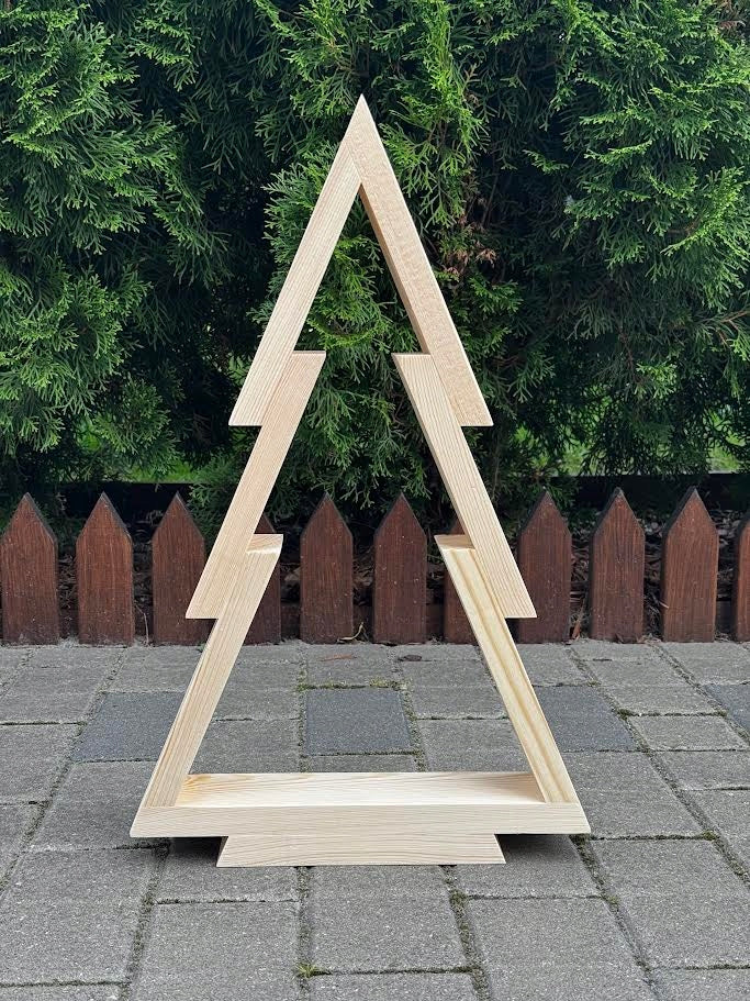 Decorative wooden Christmas tree, base 51,5cm Packaging status original