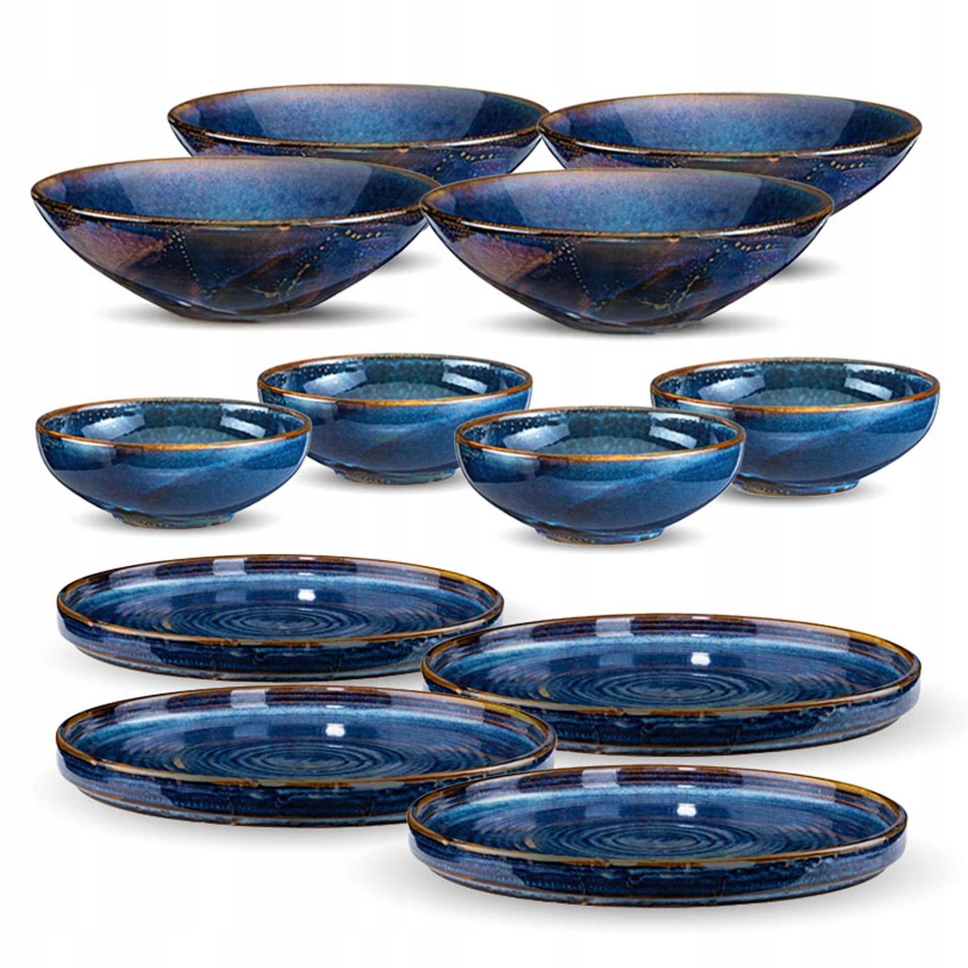 Deep Blue Verlo Dinnerware Set for 4 People