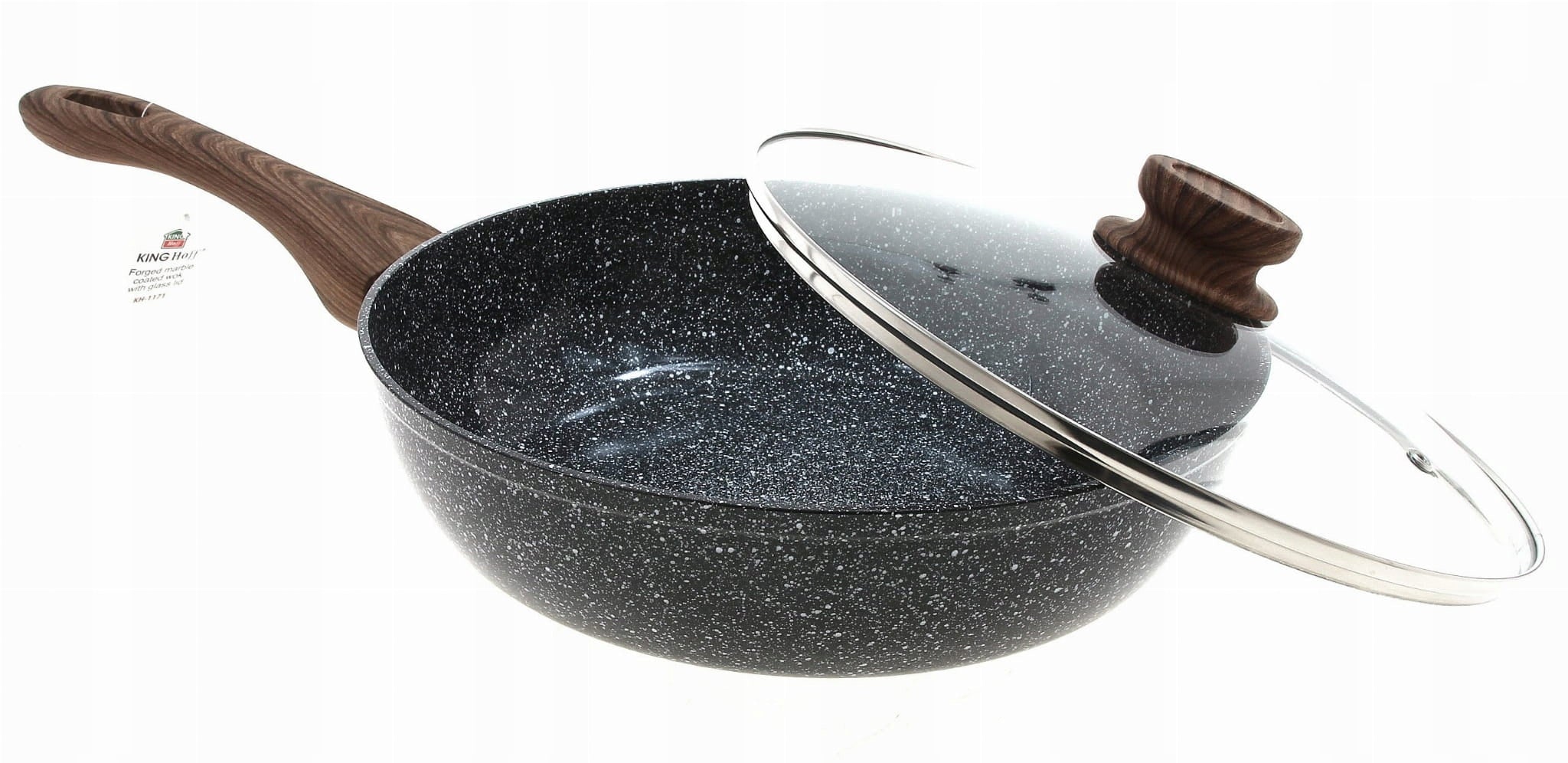 Deep MARBLE PAN 24 cm INDUCTION GAS 1583 Brand Kinghoff