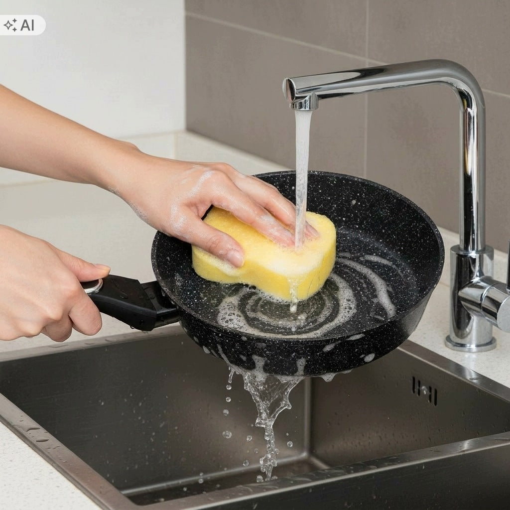 Deep frying pan 28 cm honeycomb with lid non-stick induction Packaging status original