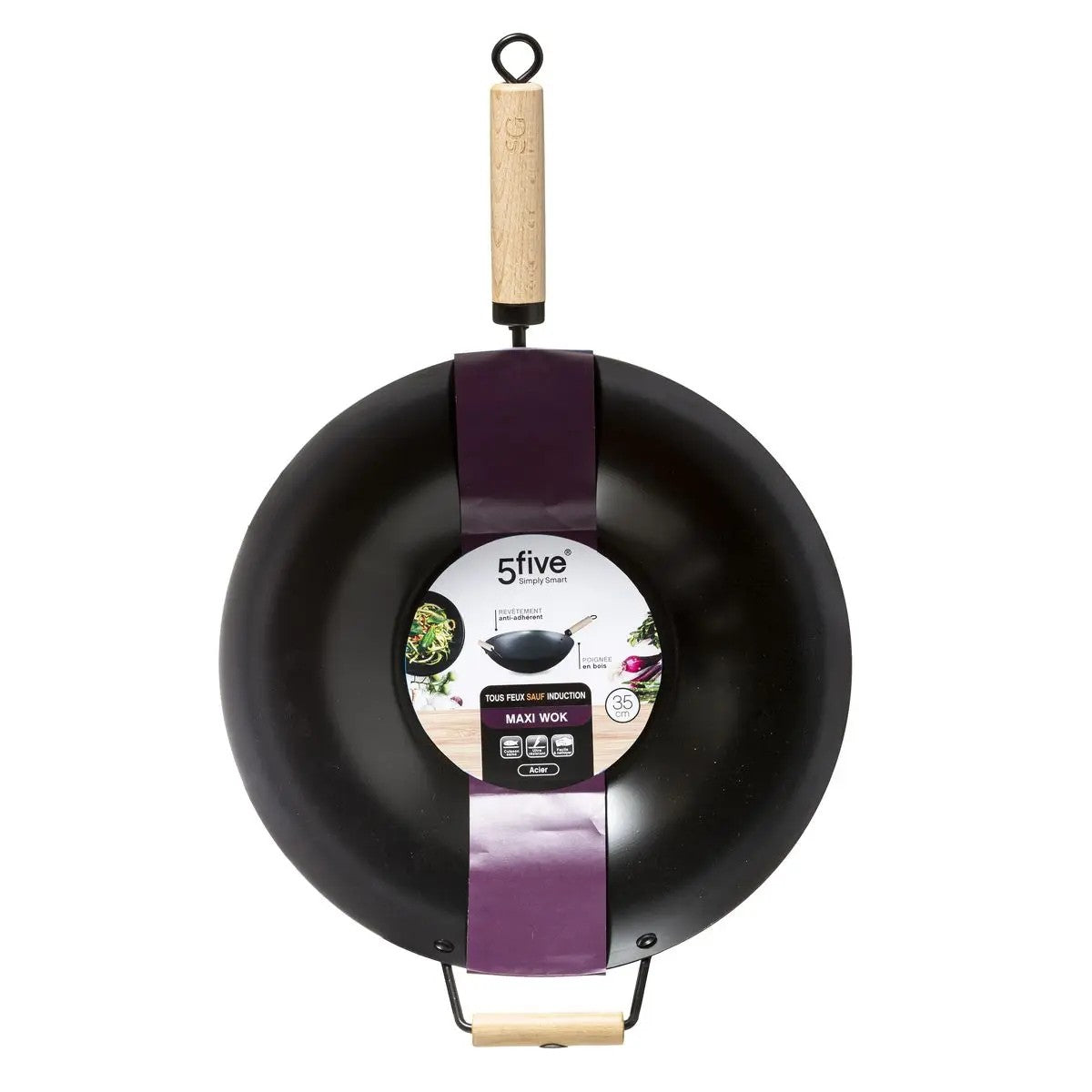 Deep frying pan Wok with handle 35 cm NON STICK EAN (GTIN) 3560238522455