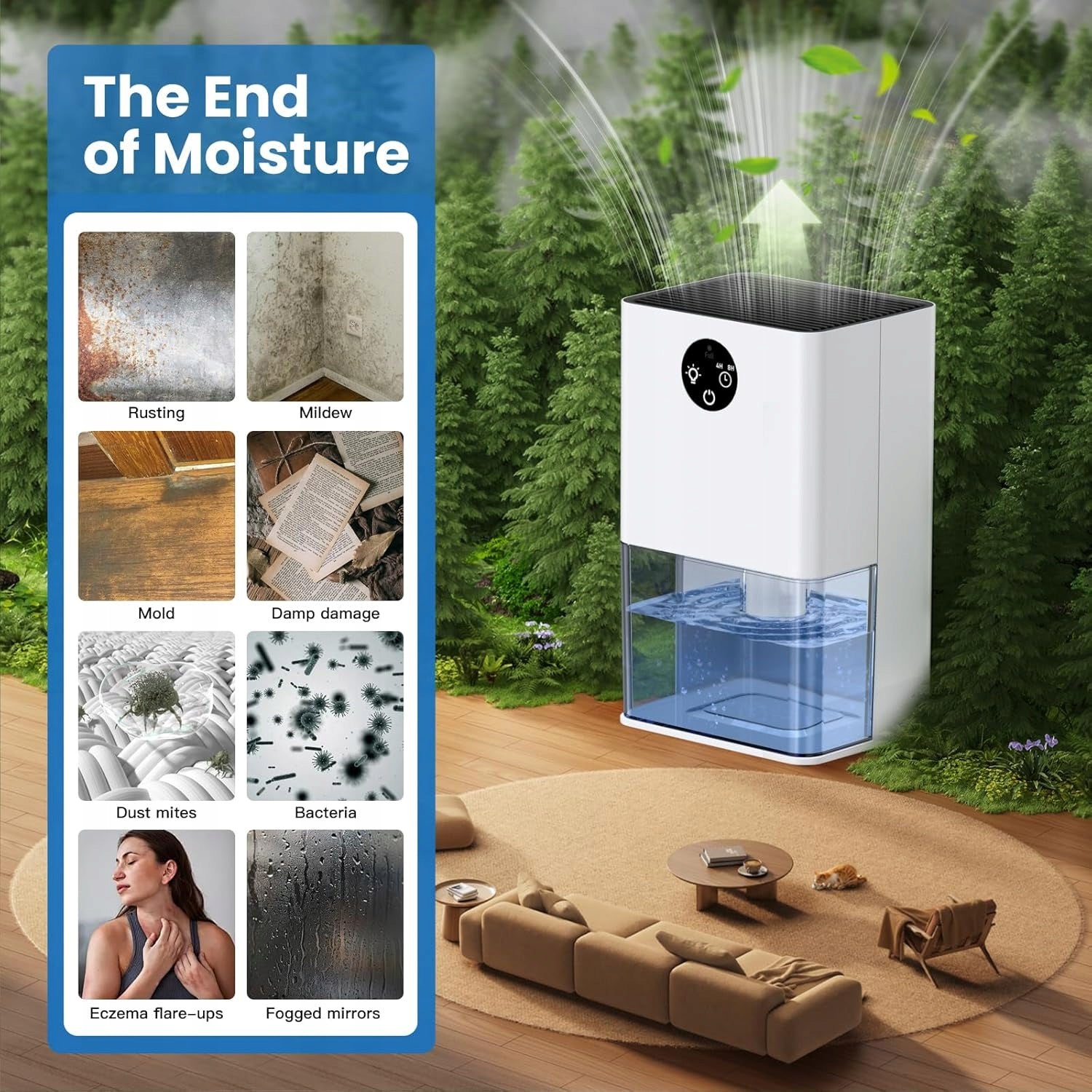 Dehumidifier 1,8L Electric Quiet LED Timer Auto Stop Brand Dehumidifier